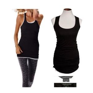 Victoria secret black & white long tank tops